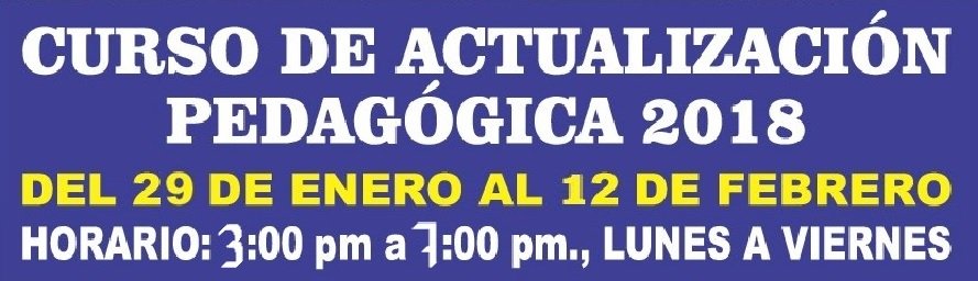 CURSO DE ACTUALIZACIÓN PEDAGÓGICA 2018