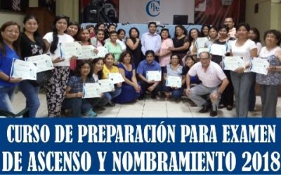 CURSO DE PREPARACIÓN PARA EL EXAMEN DE ASCENSO DE ESCALA Y NOMBRAMIENTO 2018