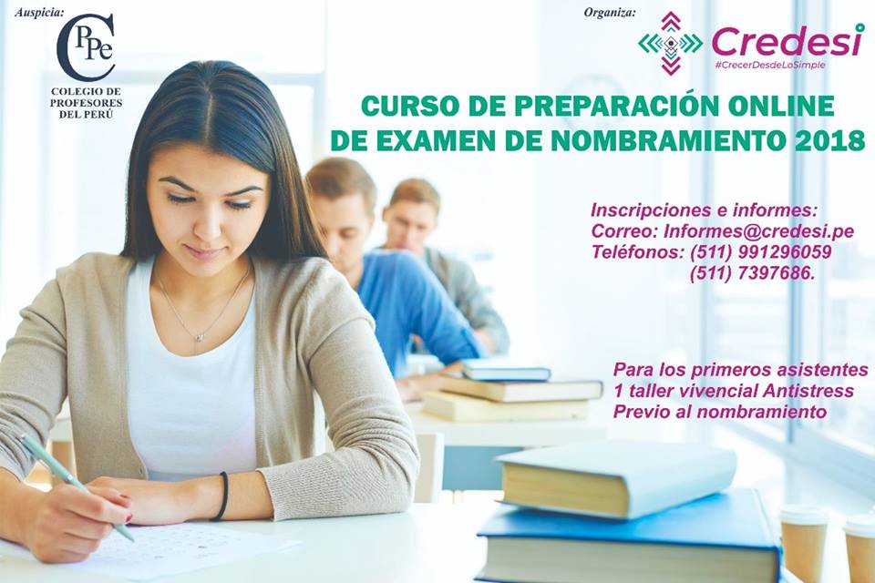 ONLINE – CURSO DE PREPARACIÓN PARA EL EXAMEN DE NOMBRAMIENTO 2018