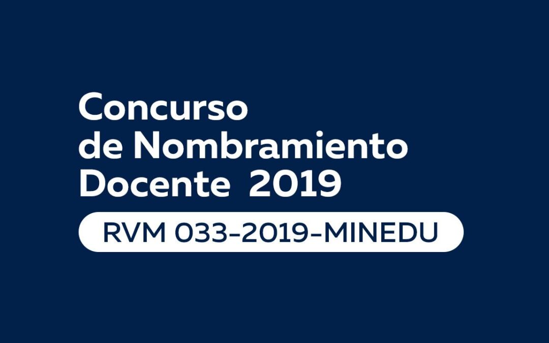 MINEDU – Nombramiento Docente 2019