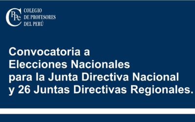 Convocatoria a Elecciones Nacionales del CPPe.