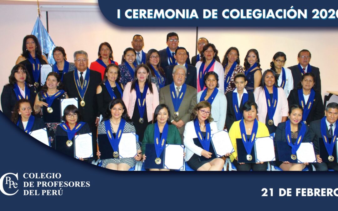 I Ceremonia de Colegiación del CPPe 2020