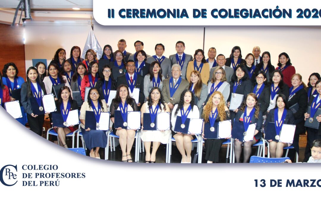 II Ceremonia de Colegiación del CPPe 2020