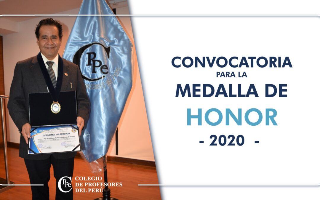 CONCURSO «MEDALLA DE HONOR 2020» DEL CPPe