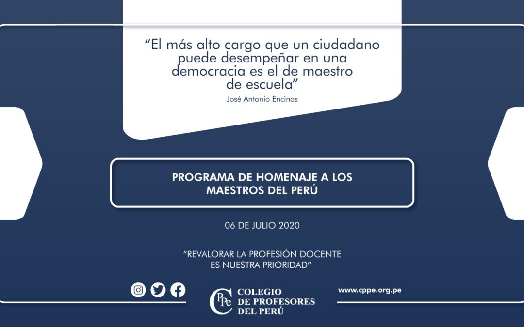 PROGRAMA DE HOMENAJE A LOS MAESTROS DEL PERÚ